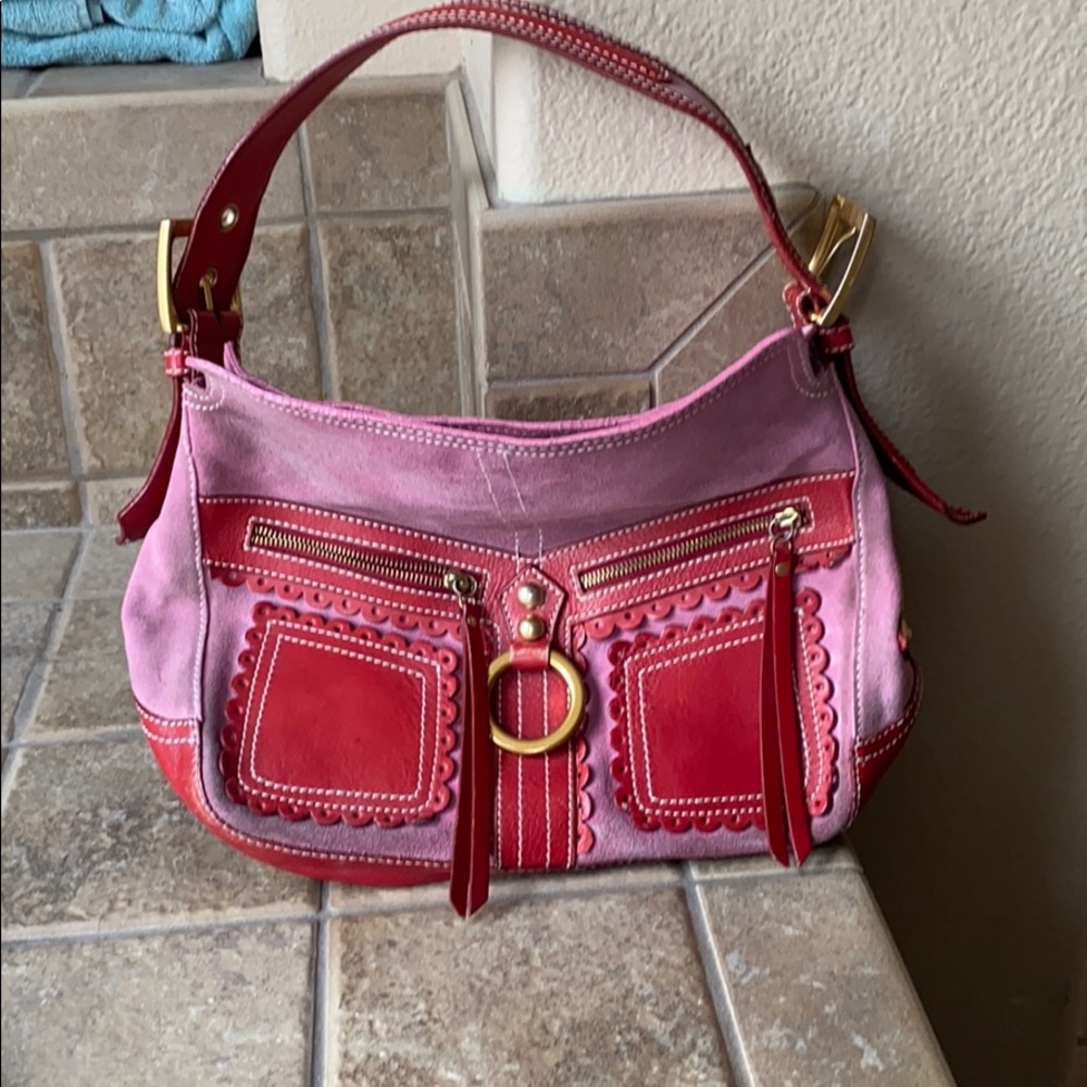 Isabella Fiore suede and leather handbag